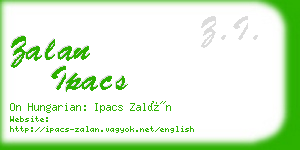 zalan ipacs business card